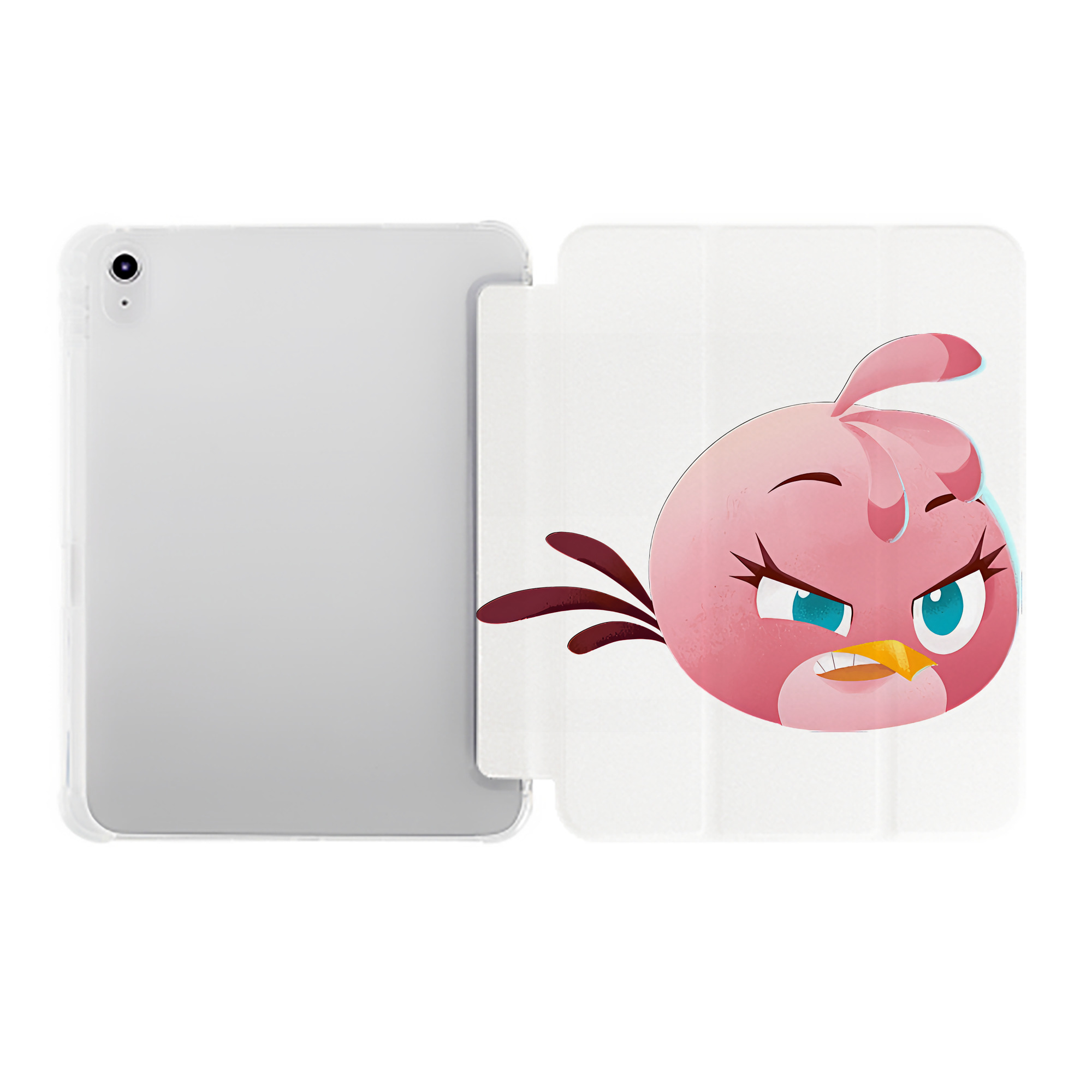 （画像用） Angry Birds アングリーバード IPad ケース ペン収納付き 三つ折りスタンド PUレザー×シリコン 対応機種9.5/10.5/10.9インチ